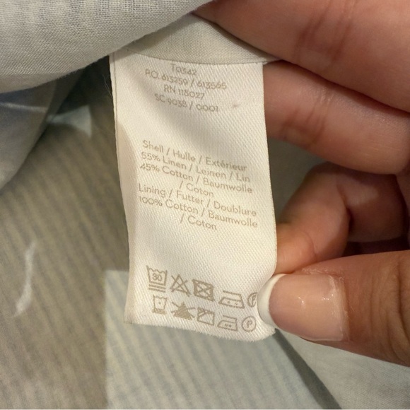 Boden Leonora Striped Tie Waist Pencil Skirt Blue White size 6P Linen Blend - Picture 8 of 9